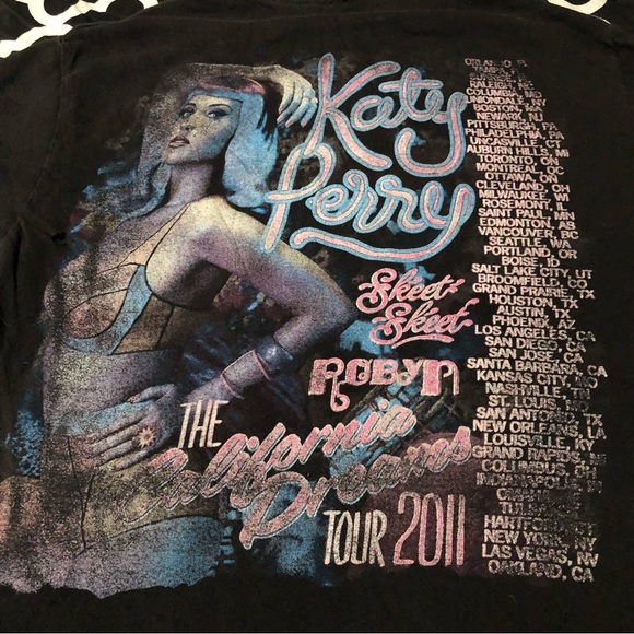 no brand Other - Katy Perry Mens California Dreams Black Pink Blue T Shirt Sz Small Short Sleeve